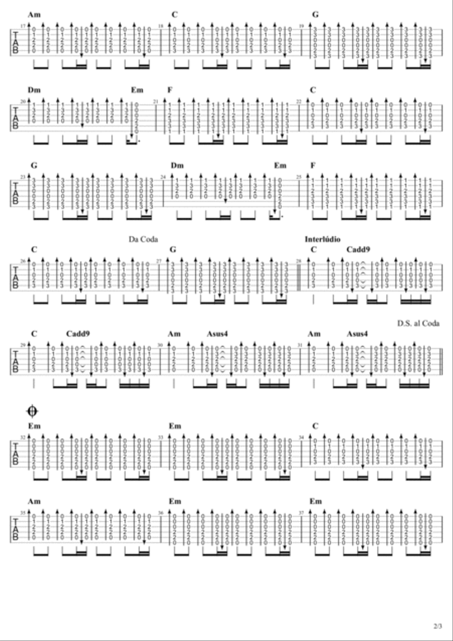 Sirens Guitar Tablature scores gallery preview page 2