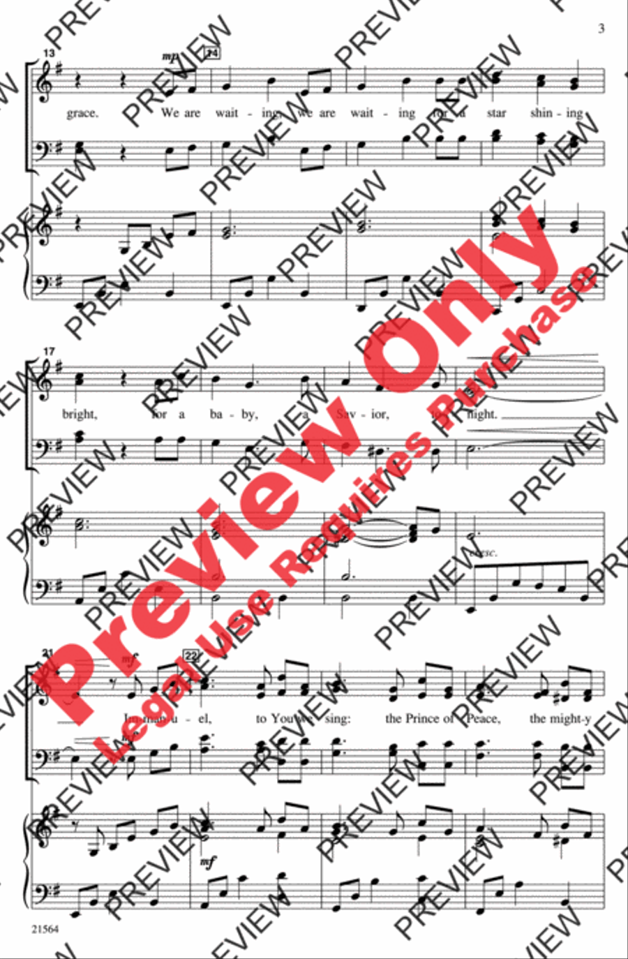 Waiting Waiting 4-Part scores gallery preview page 3