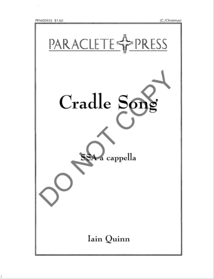 Cradle Song SSA scores gallery preview page 2