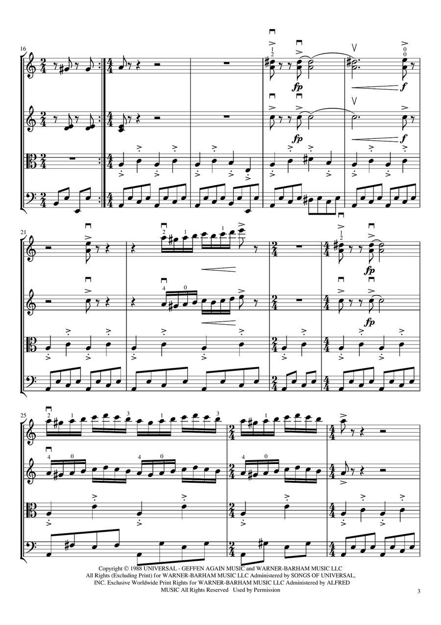 Beetlejuice (main Theme) Beetlejuice (main Theme) String Quartet scores gallery preview page 5