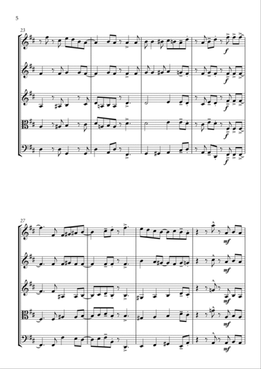 It Came Upon A Midnight Clear - Traditional and Jazz Arrangements for String Quartet String Quartet scores gallery preview page 6