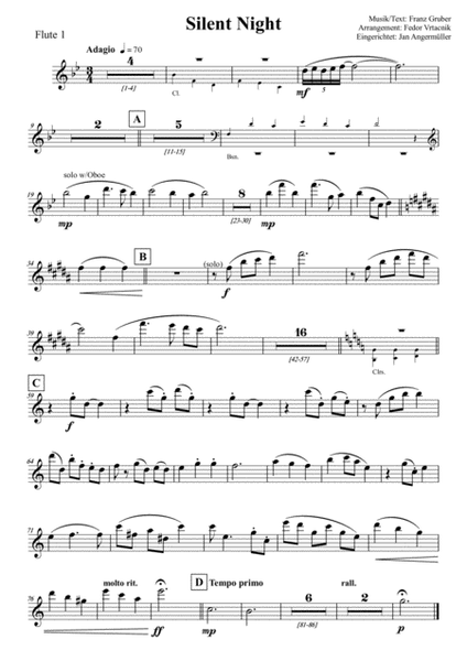 Silent Night / Stille Nacht (Full Orchestra+Solo Vocal, Bb Major, Score and Parts) image number null