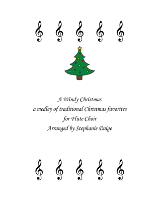 Book cover for A Windy Christmas for Flute Choir