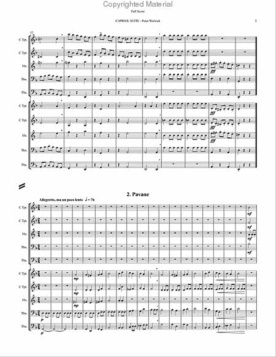 Capriol Suite Score scores gallery preview page 3