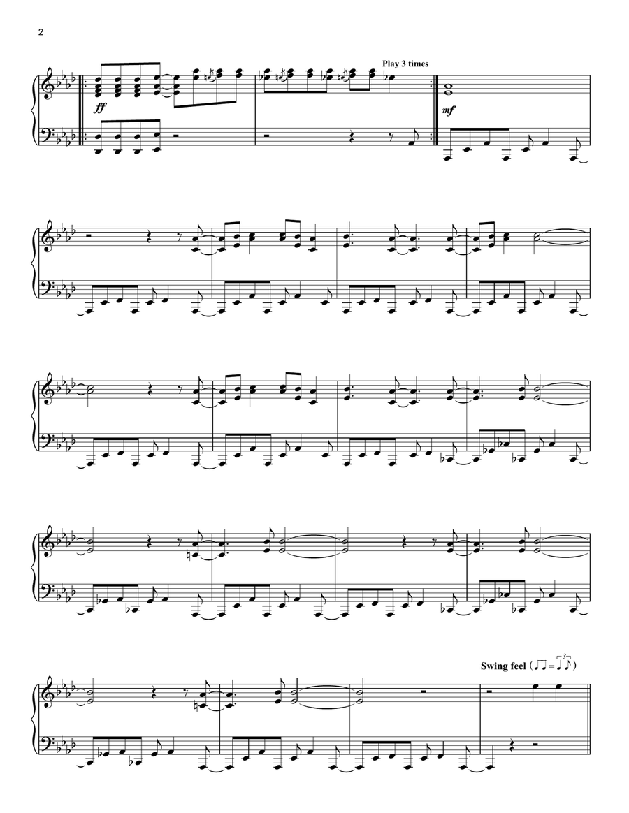Linus And Lucy Piano Solo scores gallery preview page 2
