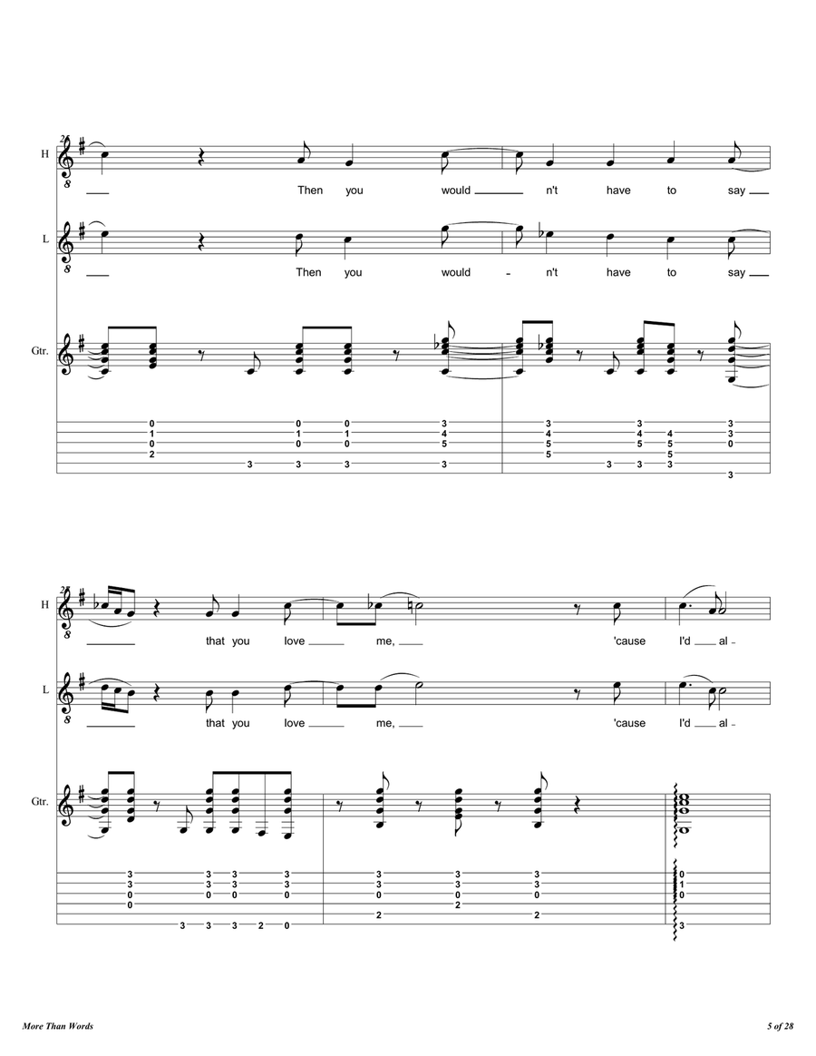 More Than Words Vocal Duet scores gallery preview page 6