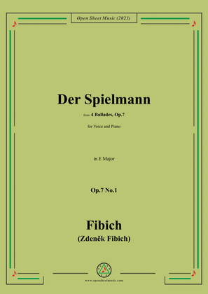 Fibich-Der Spielmann,in E Major