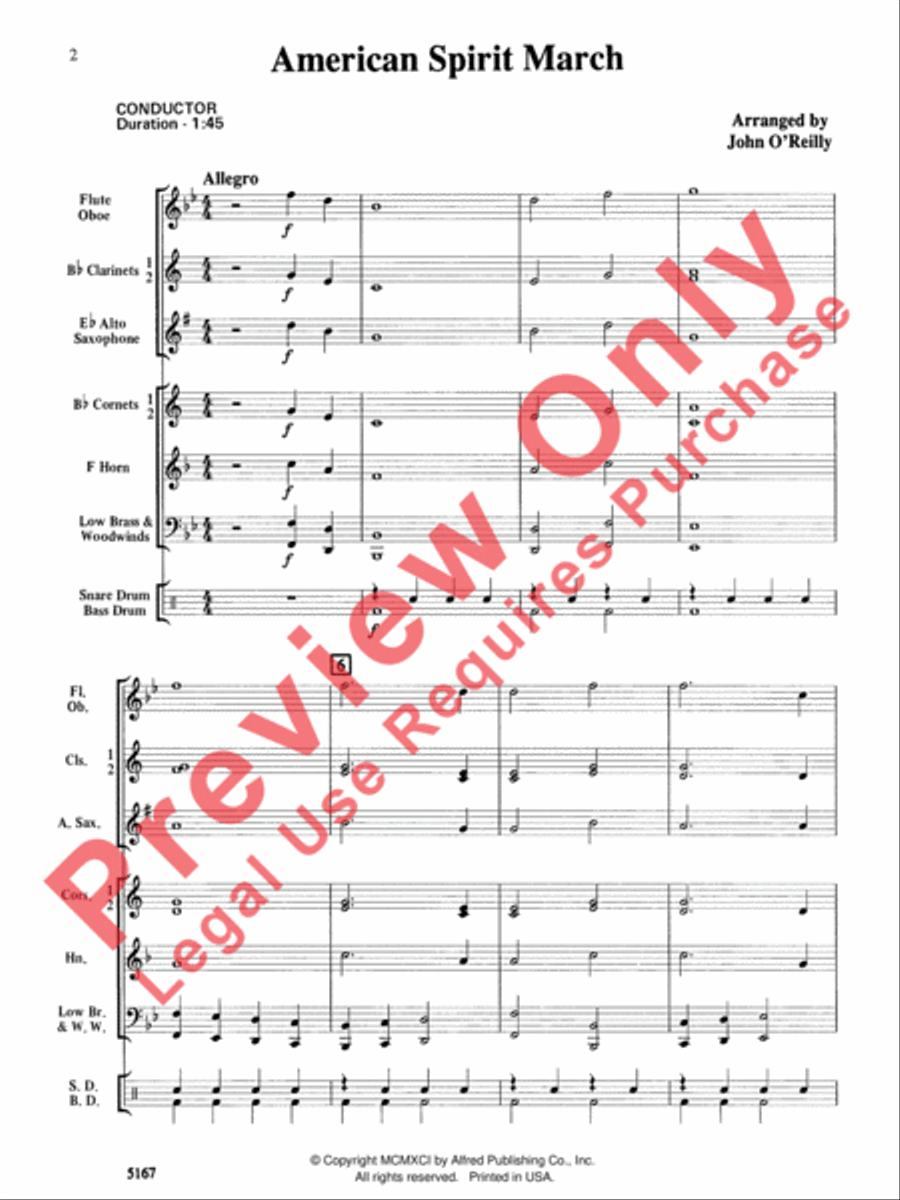 American Spirit March American Spirit March Concert Band scores gallery preview page 3