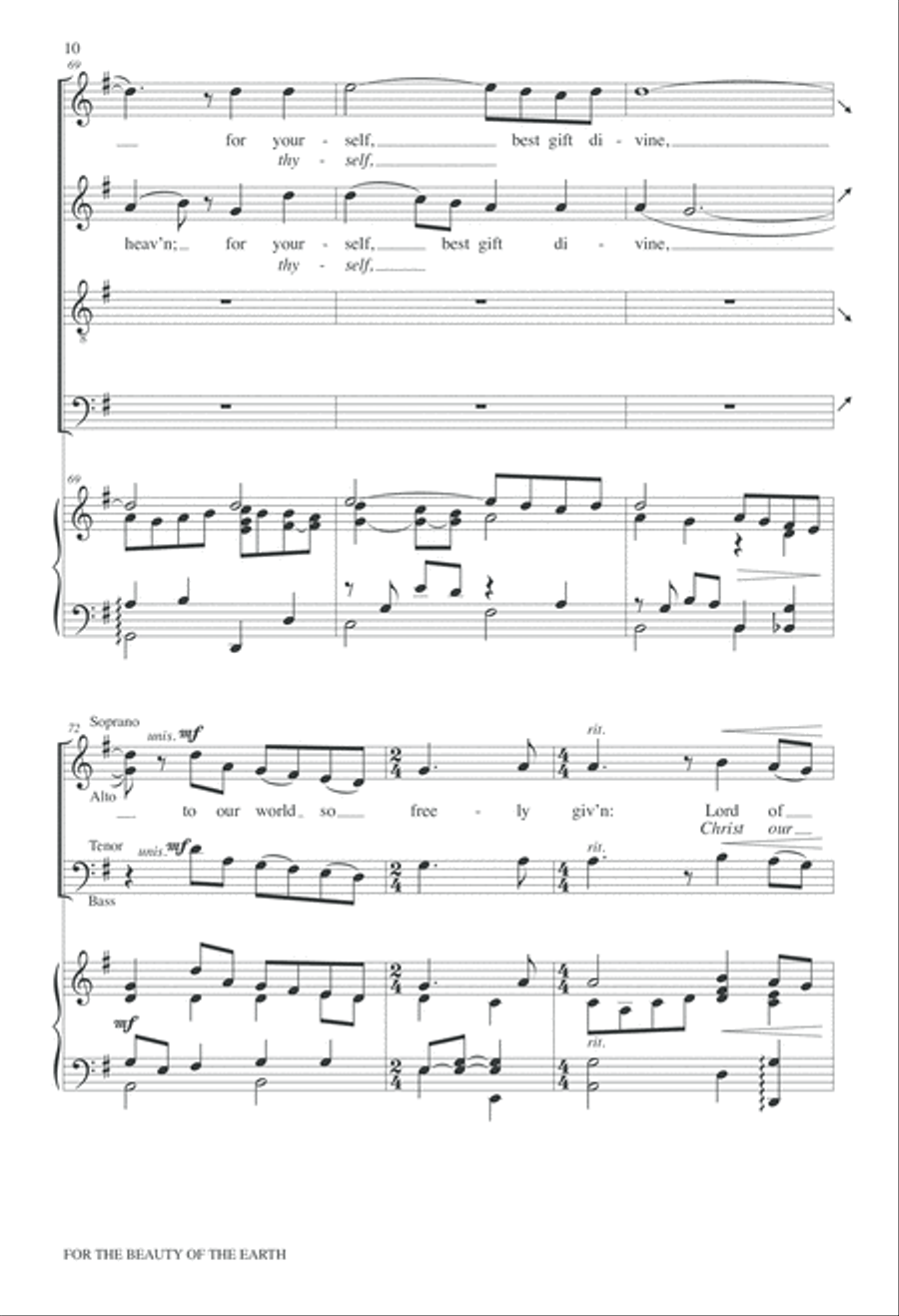 For the Beauty of the Earth 4-Part scores gallery preview page 11