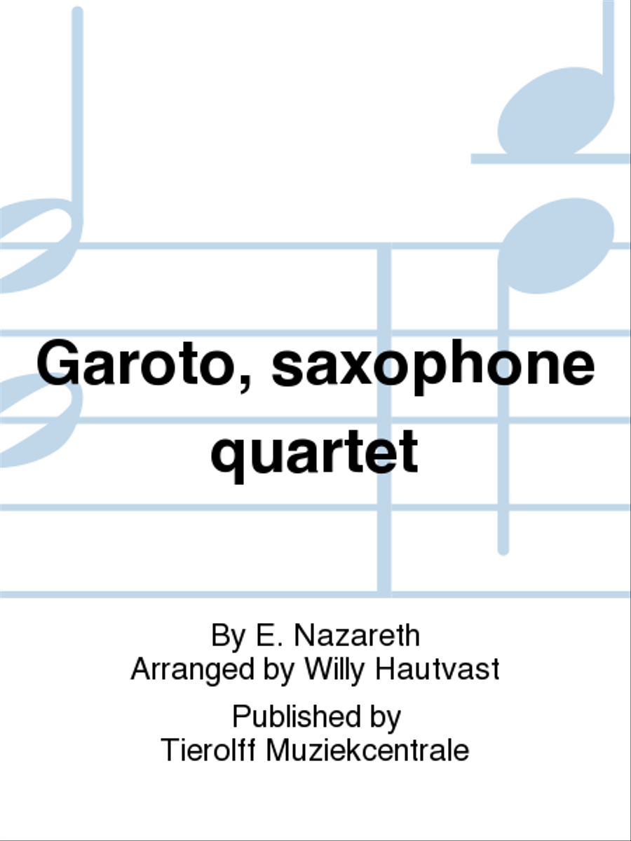 Garôto, Saxophone Quartet Saxophone Quartet scores gallery preview page 1