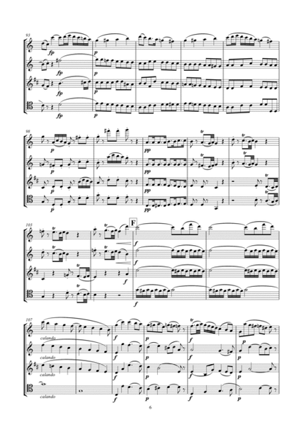 Mozart Quartet K. 387 arr. for woodwind quartet