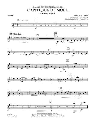 Cantique de Noel (O Holy Night) - Violin 2