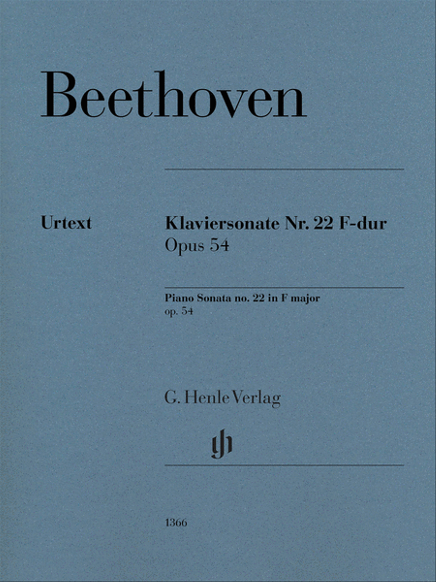 Piano Sonata No. 22 F Major Op. 54 Piano Solo scores gallery preview page 1