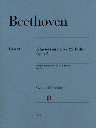 Book cover for Piano Sonata No. 22 F Major Op. 54