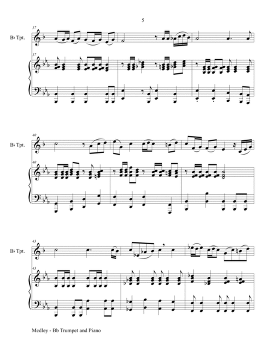 2 PATRIOTIC MEDLEYS for Bb Trumpet & Piano (Score & Parts included) image number null