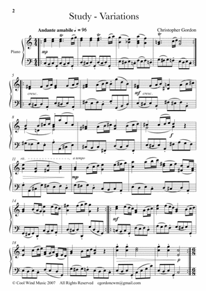 Study-Variations for Piano