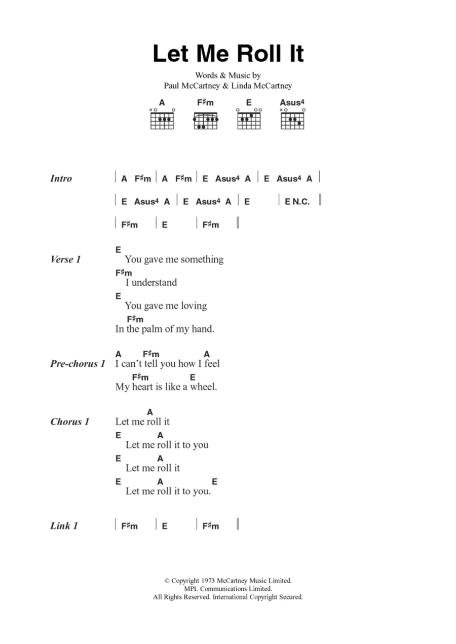 Let Me Roll It Acoustic Guitar scores gallery preview page 1