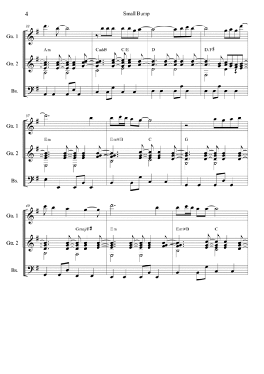 Small Bump Guitar Ensemble scores gallery preview page 4