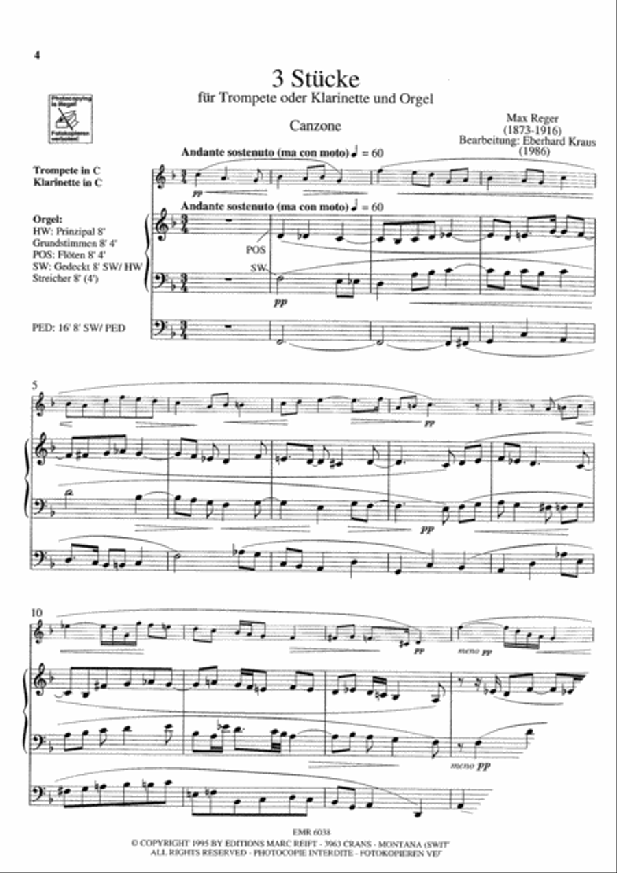 3 Stucke Trumpet scores gallery preview page 3
