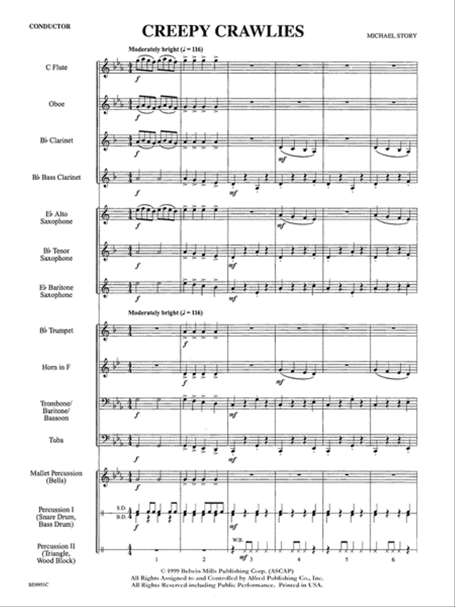 Creepy Crawlies: Score Creepy Crawlies: Score Concert Band scores gallery preview page 3