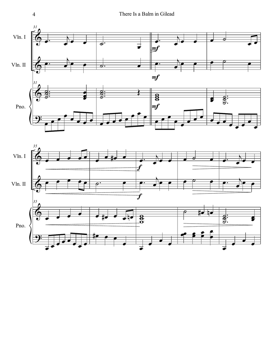 Balm in Gilead String Duet scores gallery preview page 4