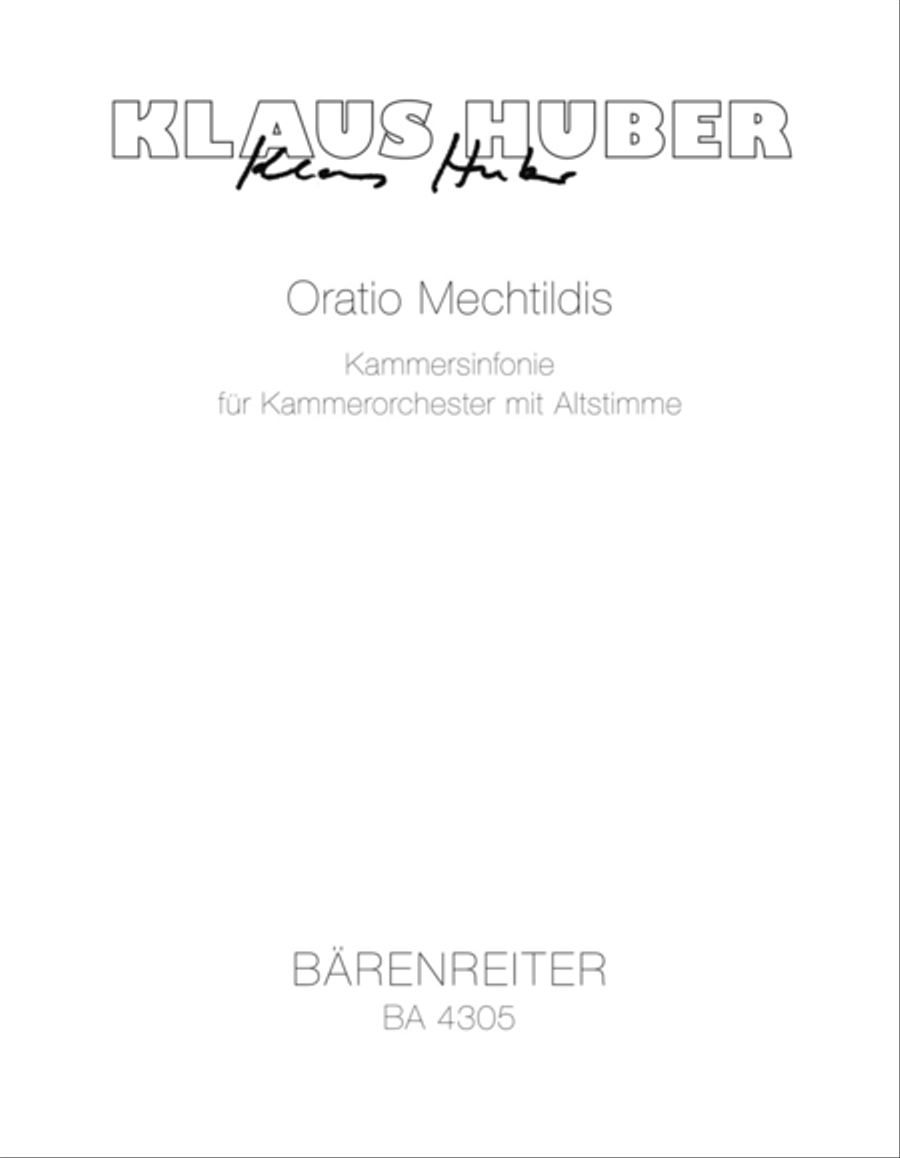 Oratio Mechtildis (1956/1957) Orchestra scores gallery preview page 1