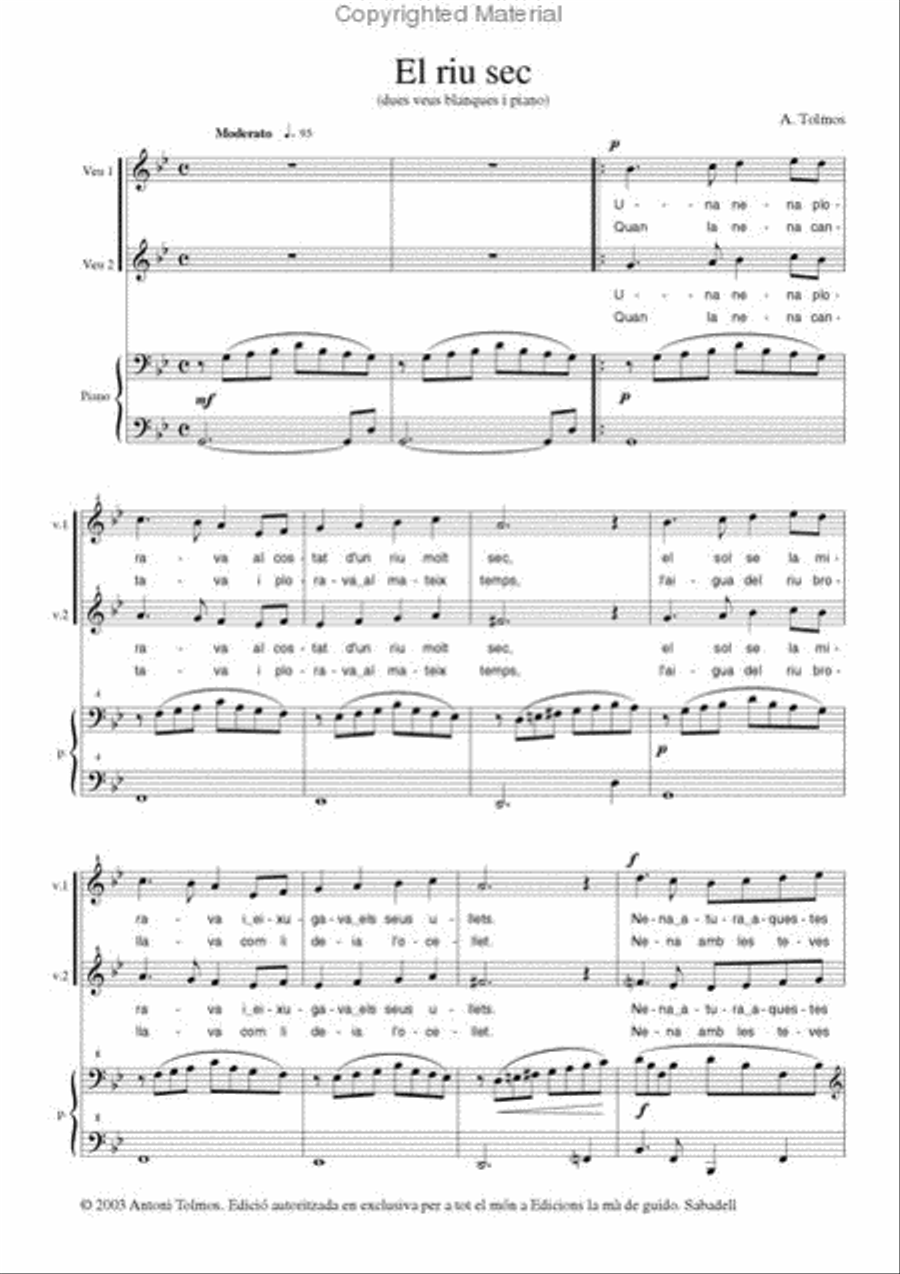 Tres peces per a cor infantil. I Children's Choir scores gallery preview page 2