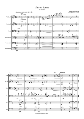 "Nessun Dorma" from Turandot - Score Only