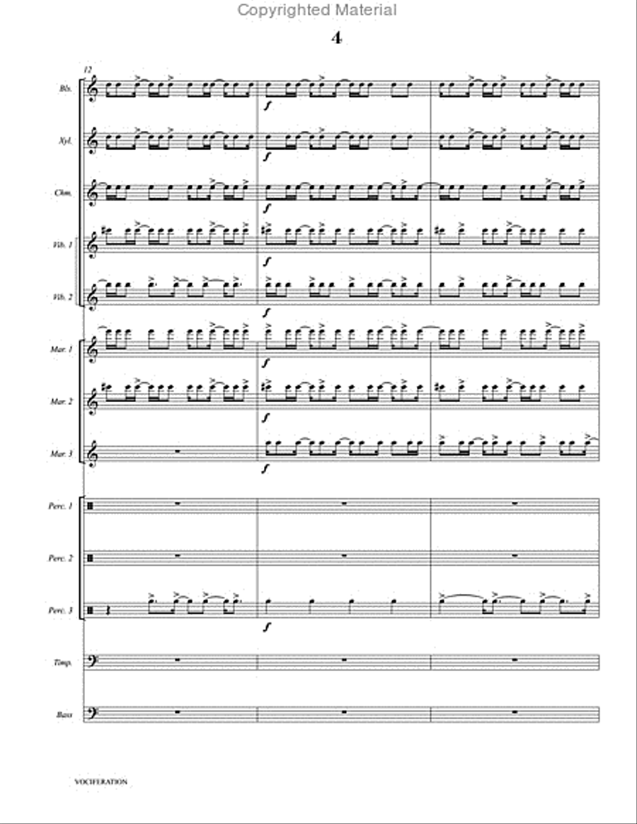 Vociferation Percussion Ensemble scores gallery preview page 5