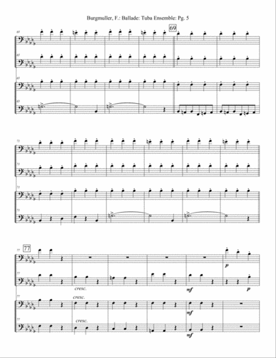 Ballade Brass Ensemble scores gallery preview page 5