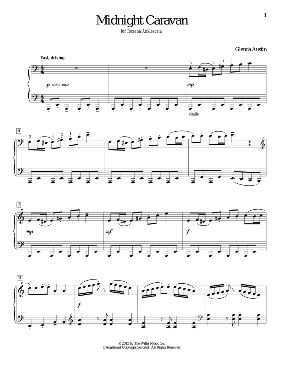 Midnight Caravan Piano Method scores gallery preview page 1
