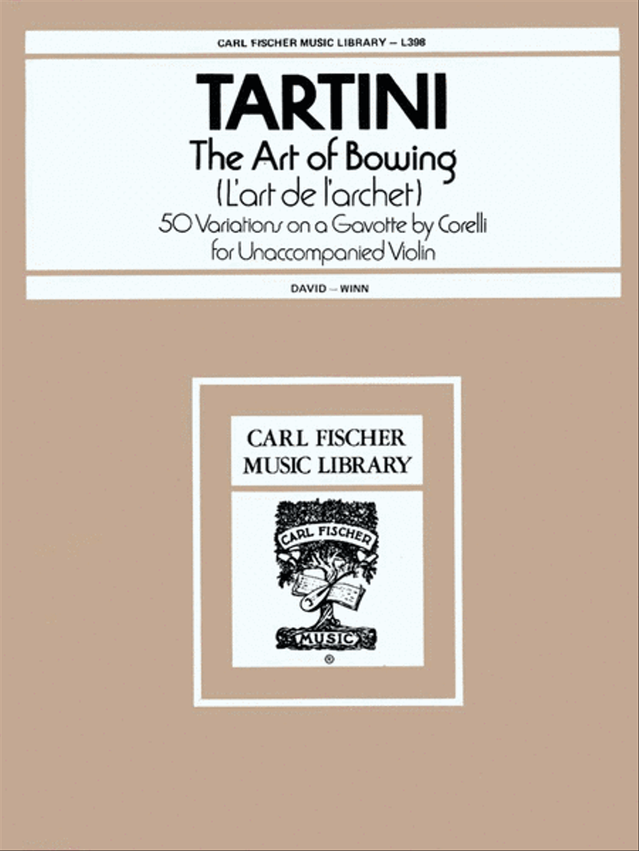 The Art of Bowing by Giuseppe Tartini Violin - Sheet Music