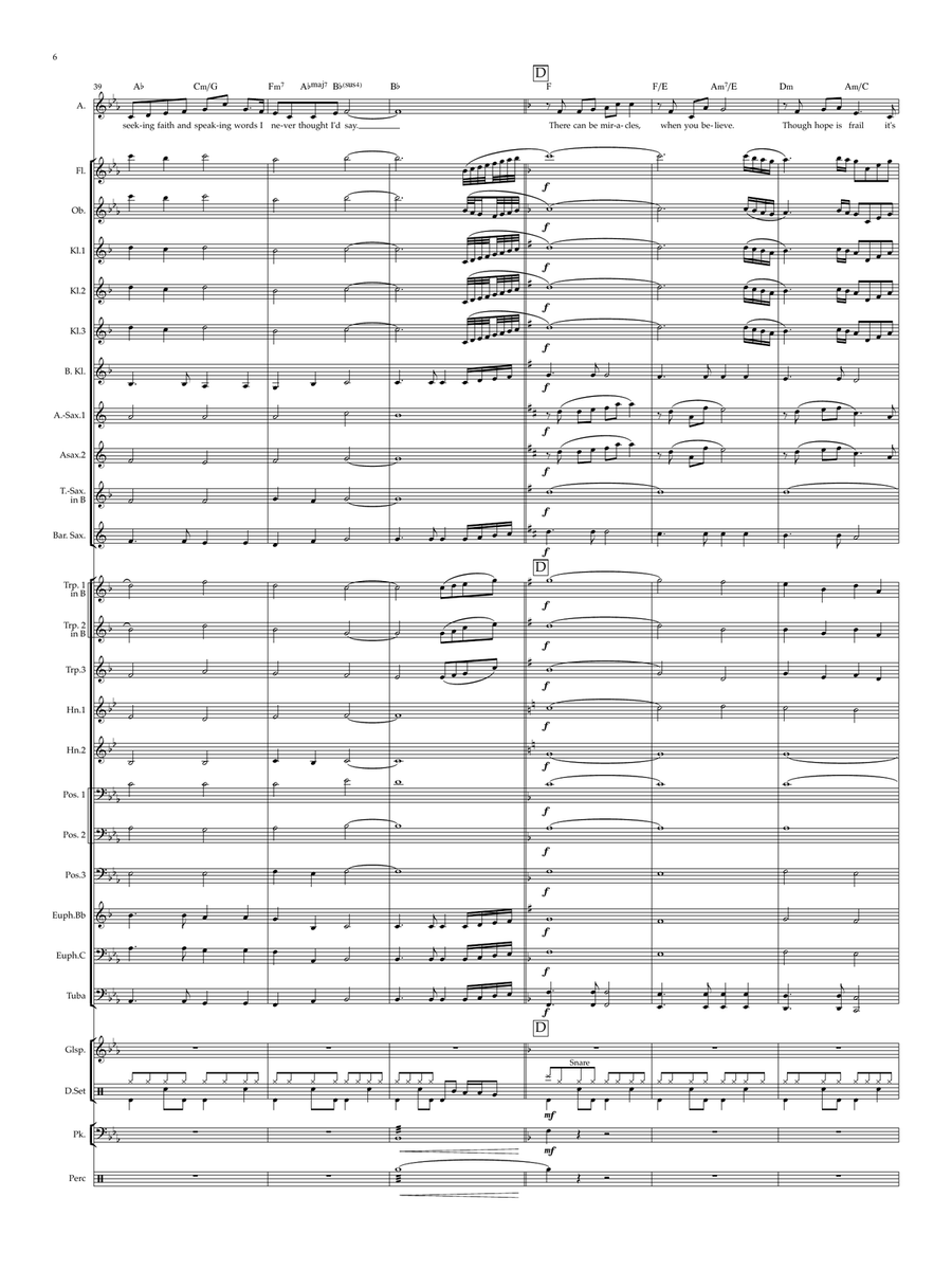 When You Believe When You Believe Concert Band scores gallery preview page 6