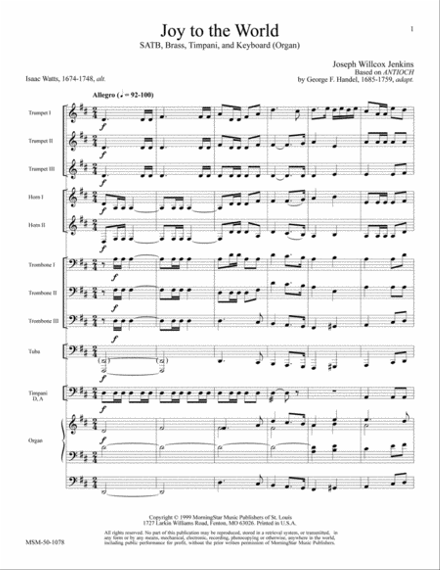 Joy to the World (Full Score) Choir scores gallery preview page 2