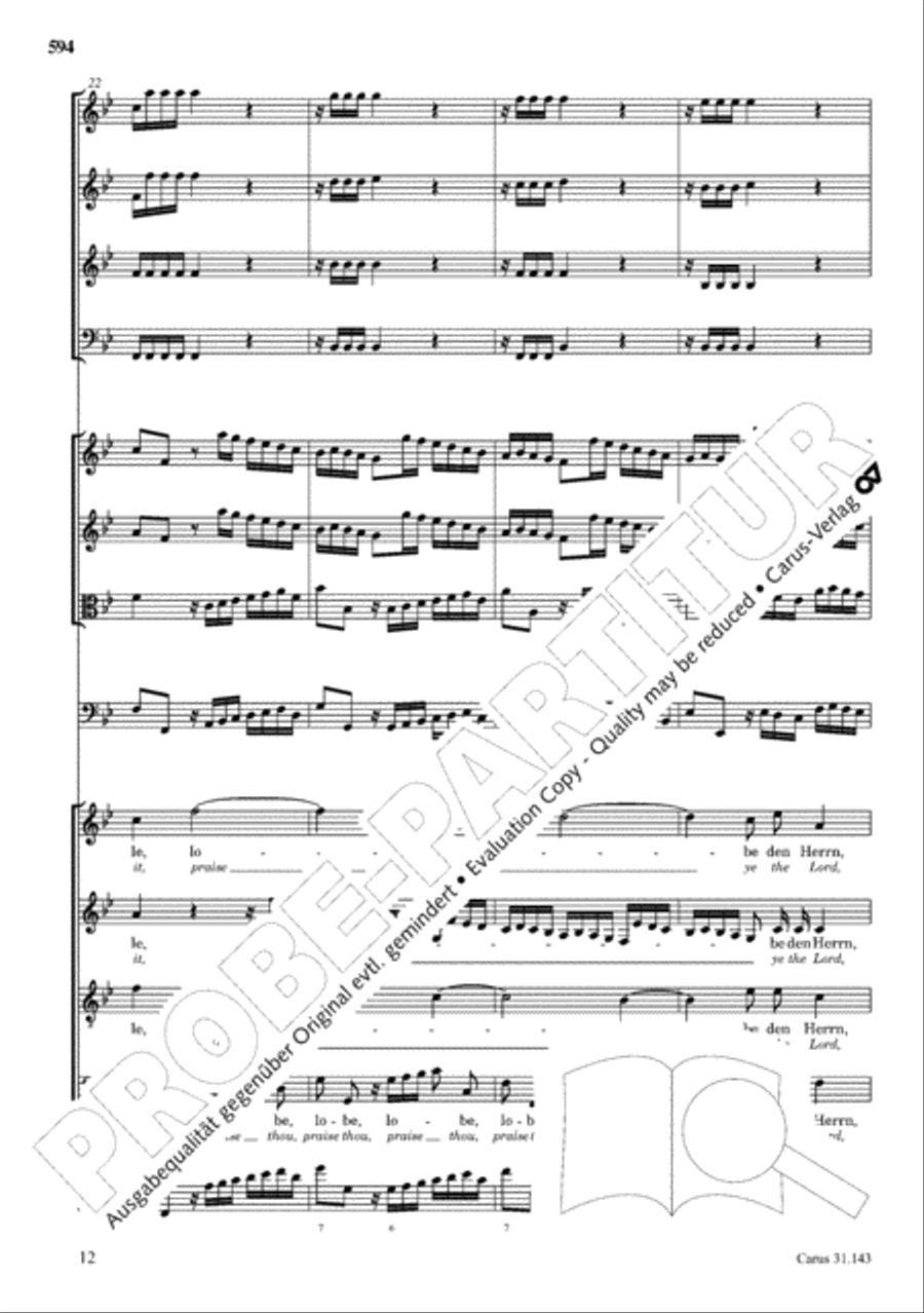 The Complete Sacred Vocal Works (Das geistliche Vokalwerk) Voice scores gallery preview page 595