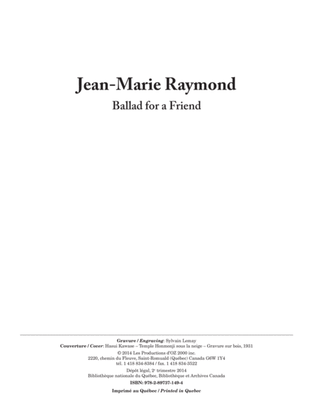 Book cover for Ballad for a Friend