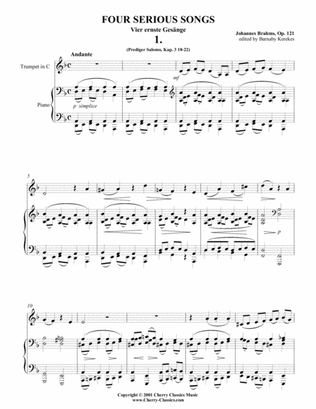 Four Serious Songs for Trumpet & Piano