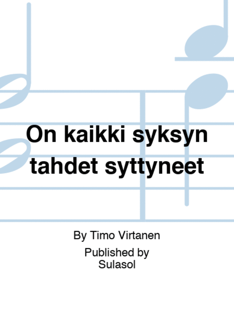On kaikki syksyn tähdet syttyneet Baritone Voice scores gallery preview page 1