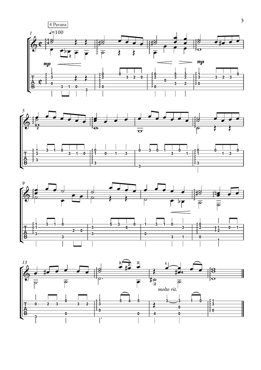 Gaspar Sanz Medieval and Renaissance Guitar Acoustic Guitar scores gallery preview page 3