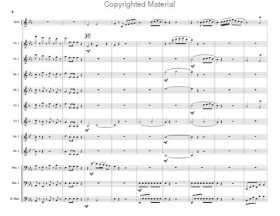 Concerto for Trumpet Woodwind Quintet scores gallery preview page 8