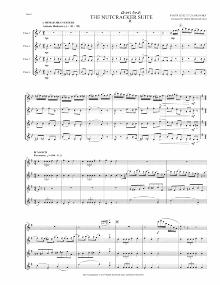 Nutcracker (short and) Suite (for flute quartet) image number null