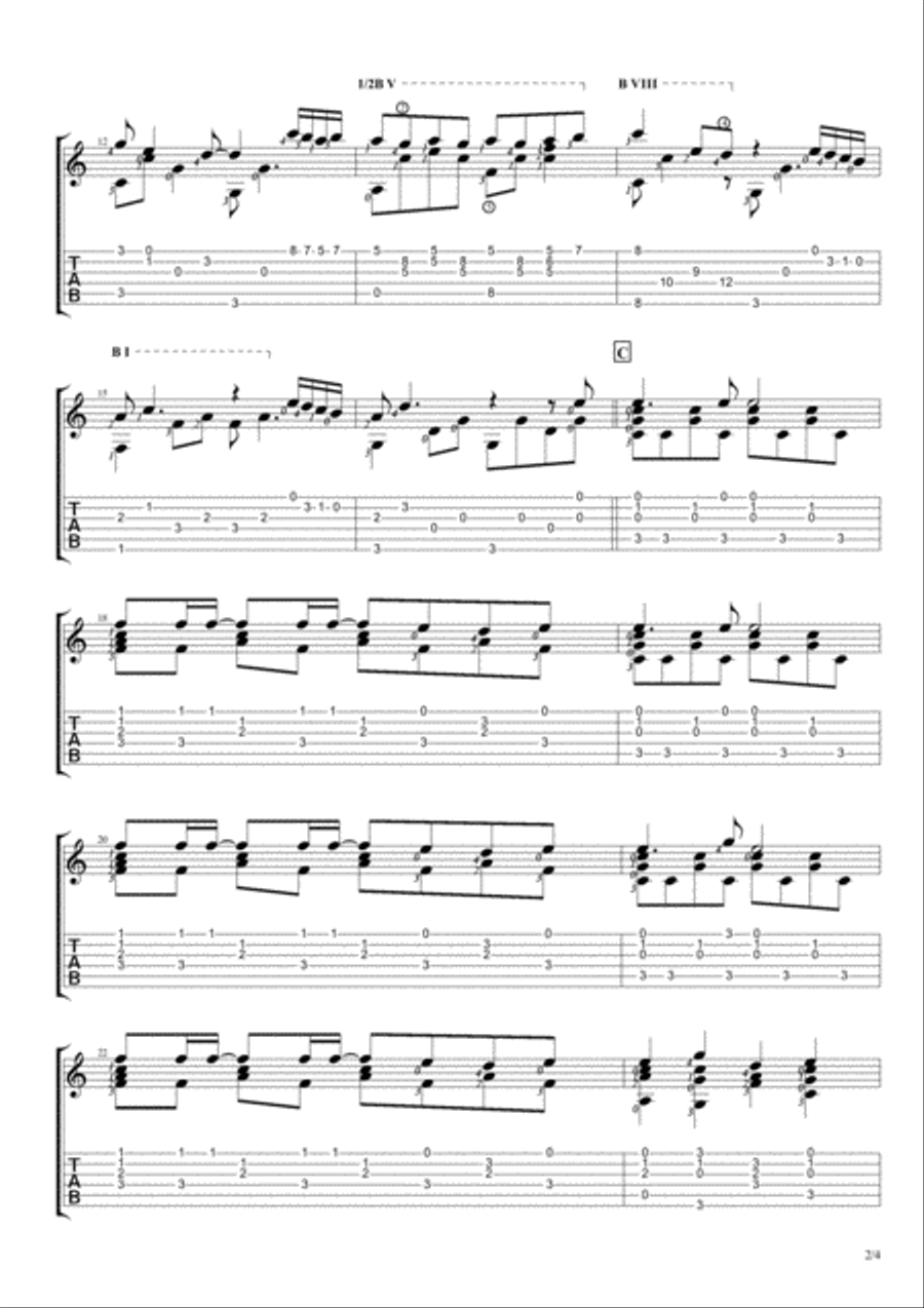 Little Do You Know Guitar Tablature scores gallery preview page 2