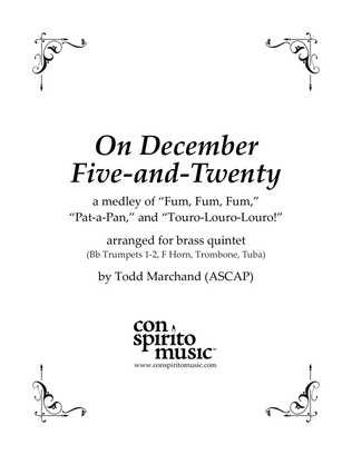 Book cover for On December Five-and-Twenty (medley) - brass quintet