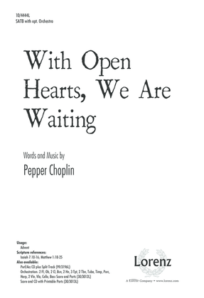 Book cover for With Open Hearts, We Are Waiting