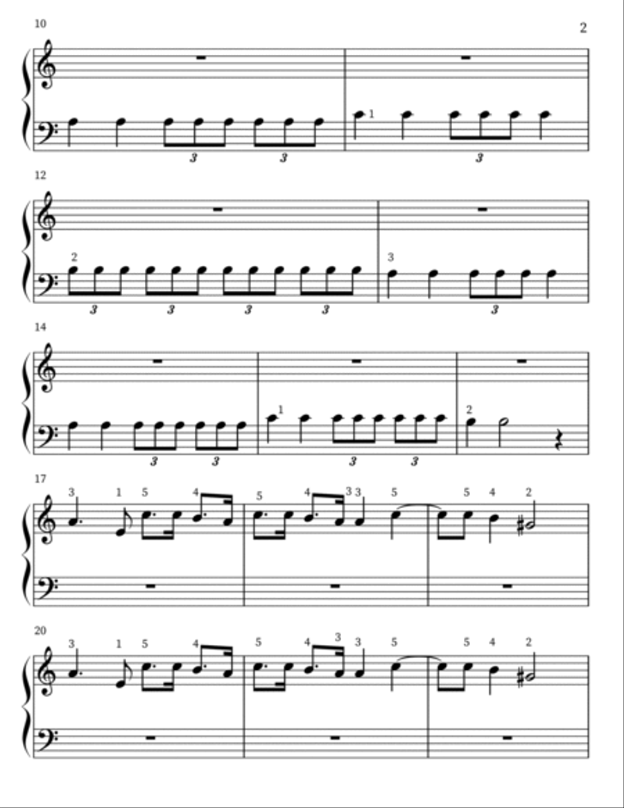 Believer Easy Piano scores gallery preview page 2