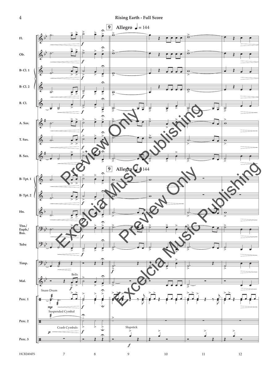 Rising Earth (Score) Concert Band scores gallery preview page 5