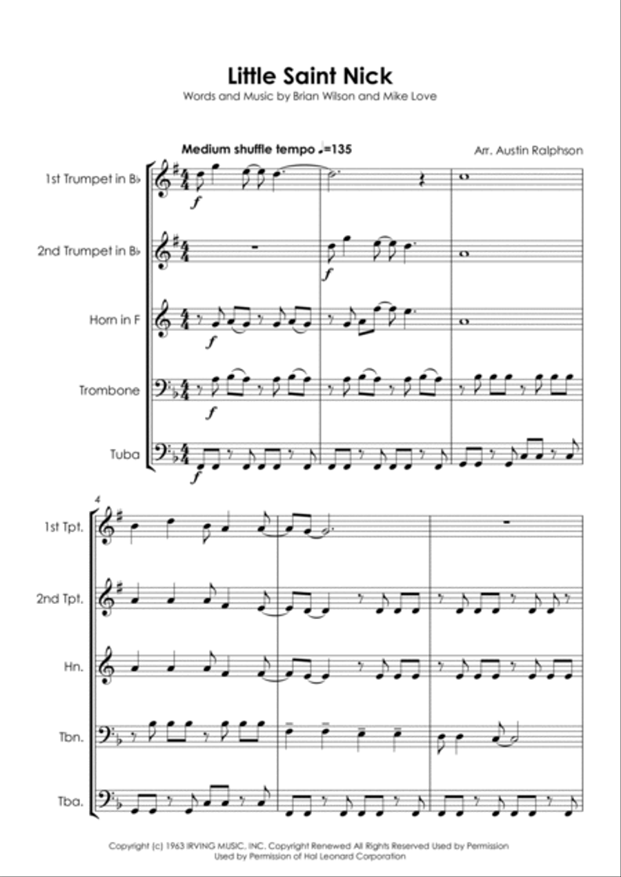 Little Saint Nick Little Saint Nick Horn scores gallery preview page 3