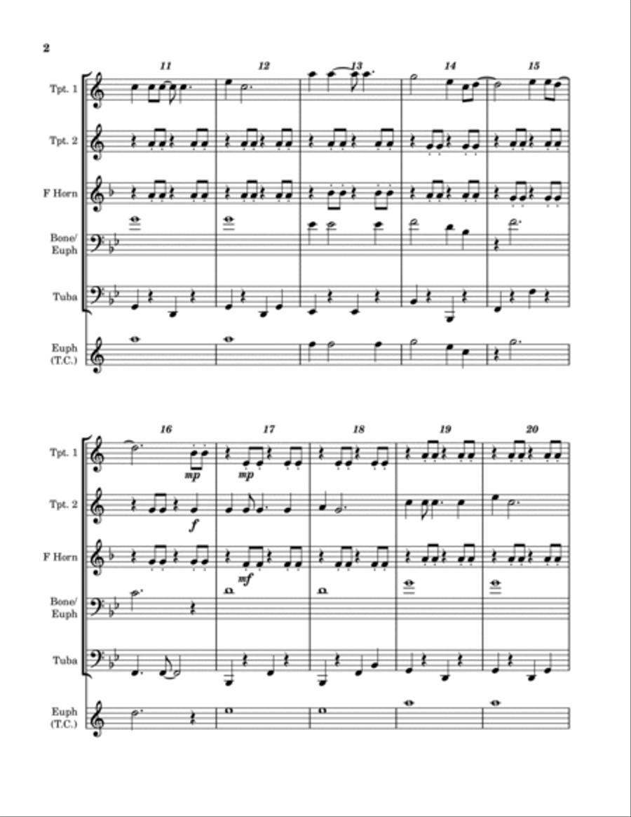 Lookin' Out My Back Door Lookin' Out My Back Door Euphonium scores gallery preview page 2