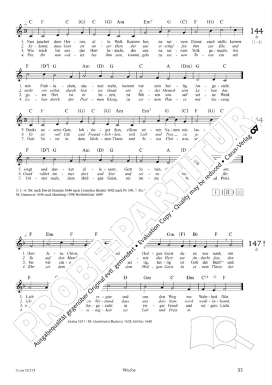 Gitarrenbuch zum Gotteslob Guitar scores gallery preview page 32