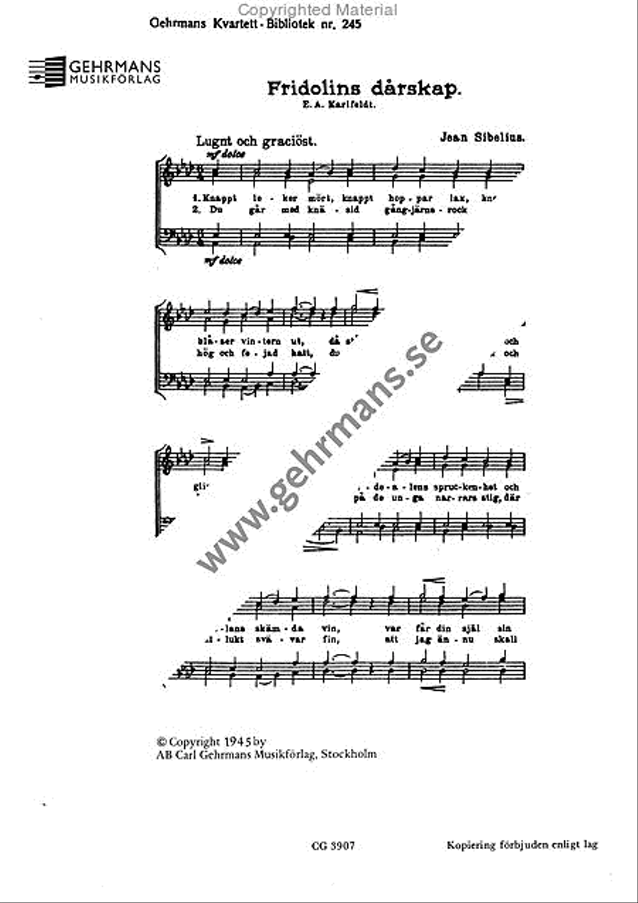 Fridolins darskap TTBB scores gallery preview page 2